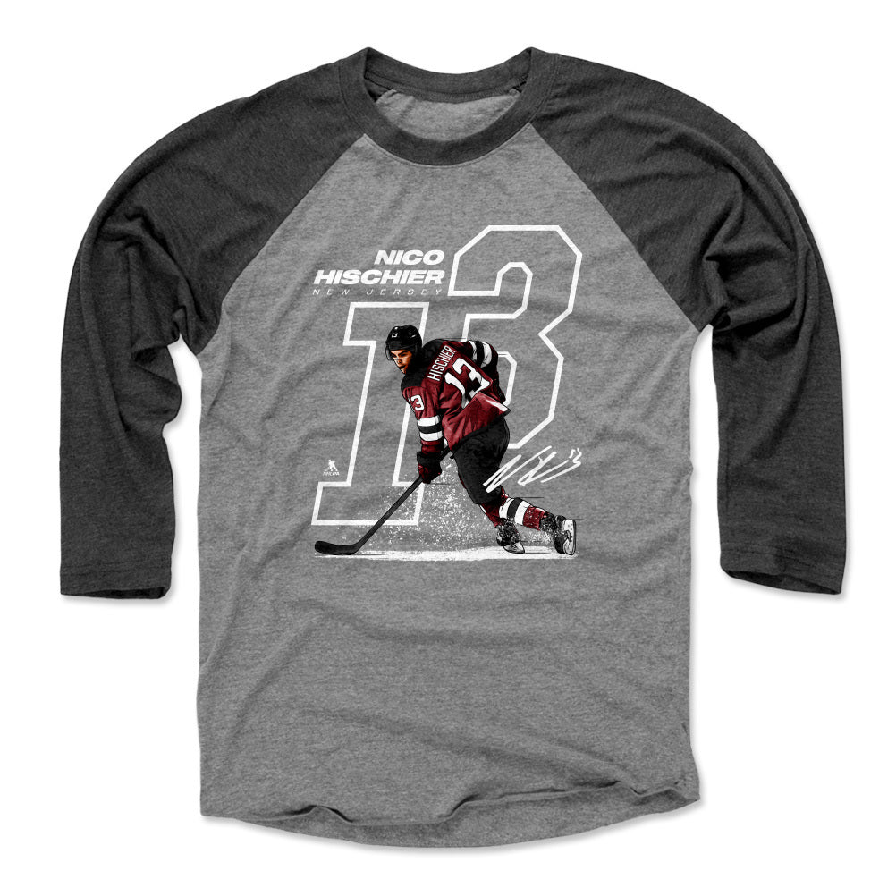 Nico Hischier Men's Baseball T-Shirt | 500 LEVEL