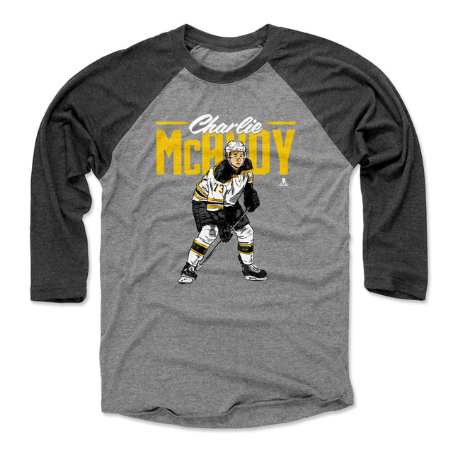Charlie McAvoy Men's Baseball T-Shirt | 500 LEVEL