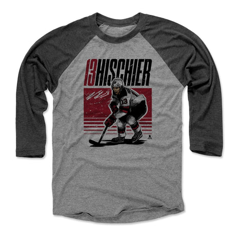 Nico Hischier Men's Baseball T-Shirt | 500 LEVEL