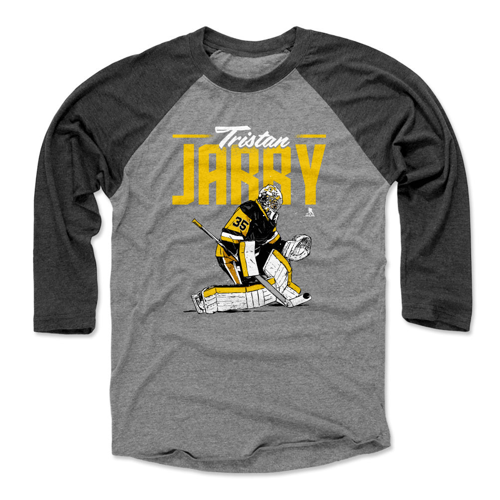 Pittsburgh Penguins Men's 500 Level Tristan Jarry Pittsburgh Gray T-Shirt