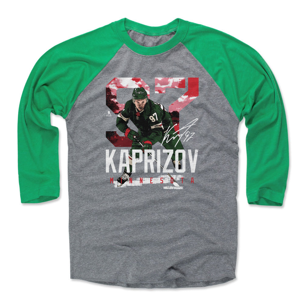 Kirill Kaprizov Men&#39;s Baseball T-Shirt | 500 LEVEL