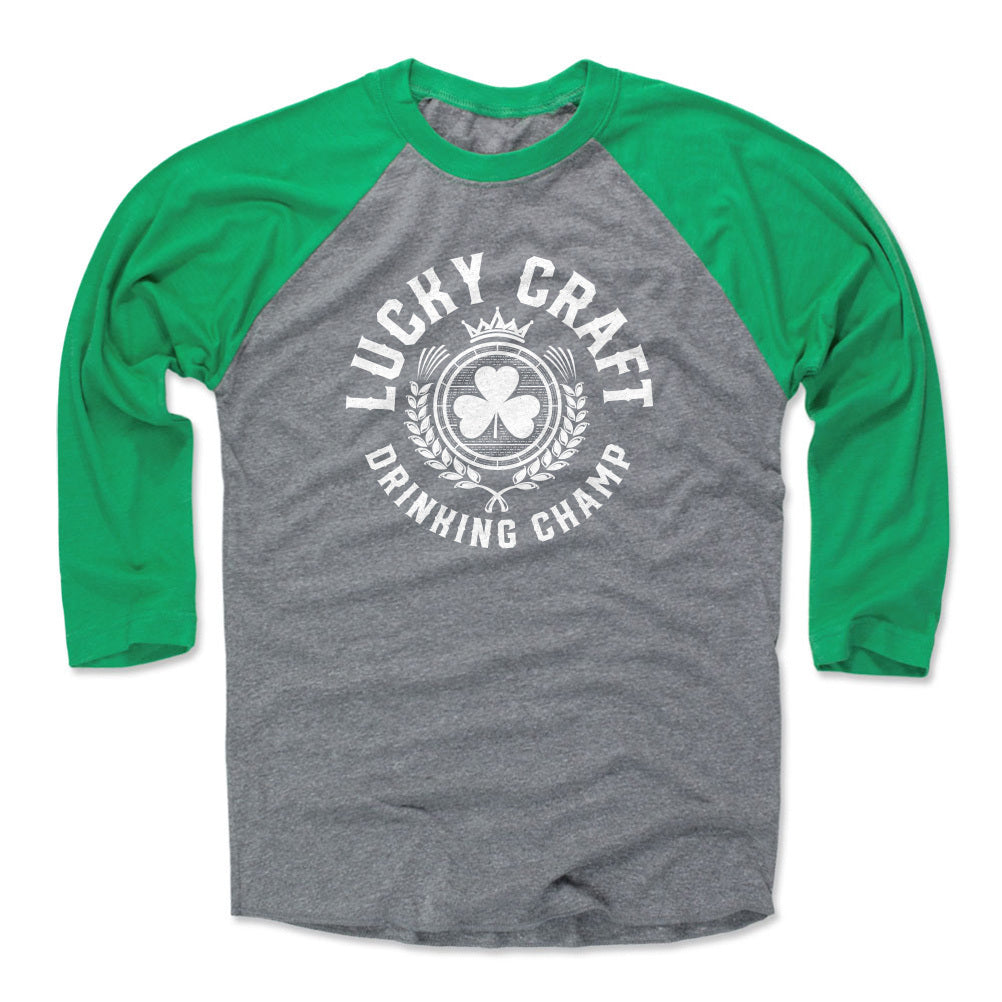 St. Patrick&#39;s Day 3 Leaf Clover Men&#39;s Baseball T-Shirt | 500 LEVEL