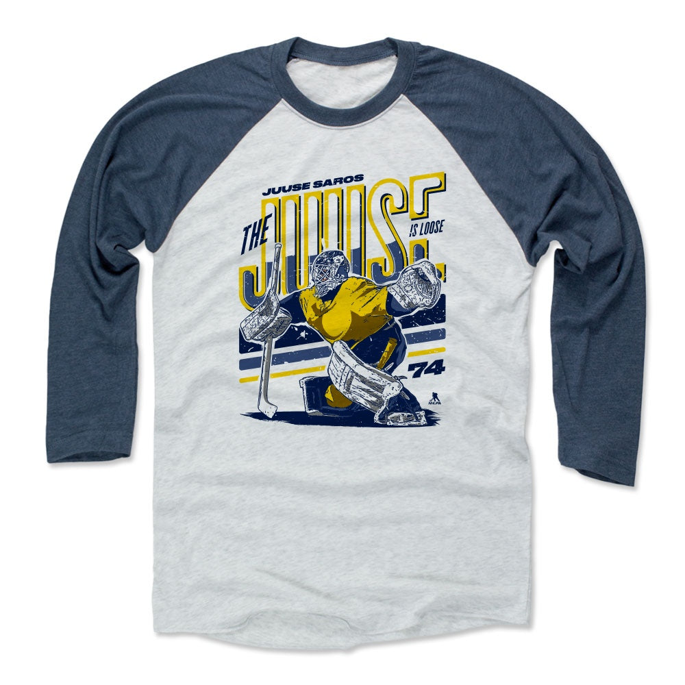 Juuse Saros Men's Baseball T-Shirt | 500 LEVEL