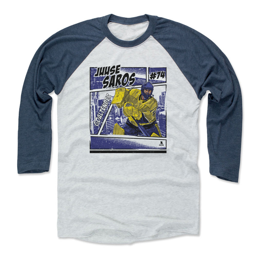 Juuse Saros Men's Baseball T-Shirt | 500 LEVEL