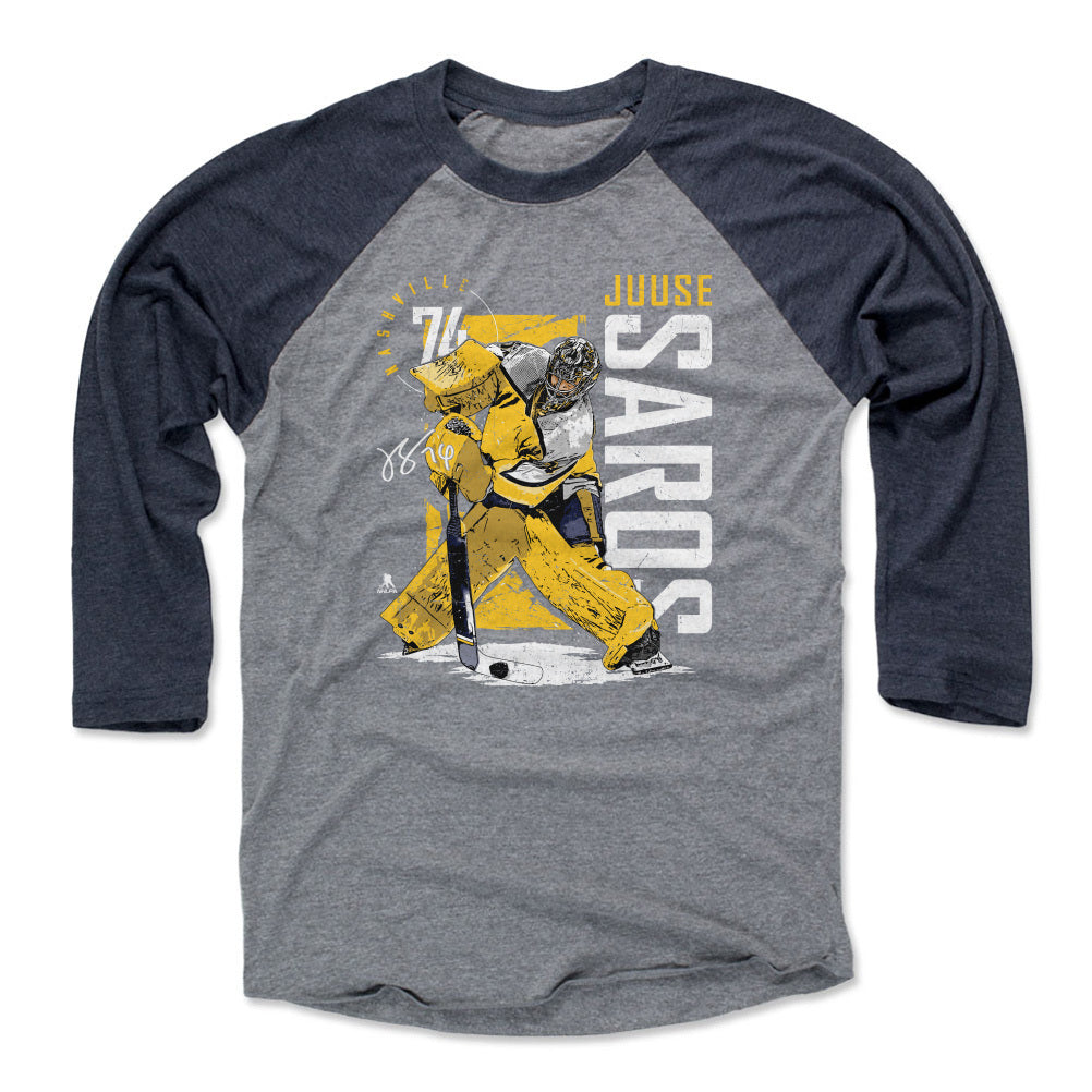 Juuse Saros Men's Baseball T-Shirt | 500 LEVEL