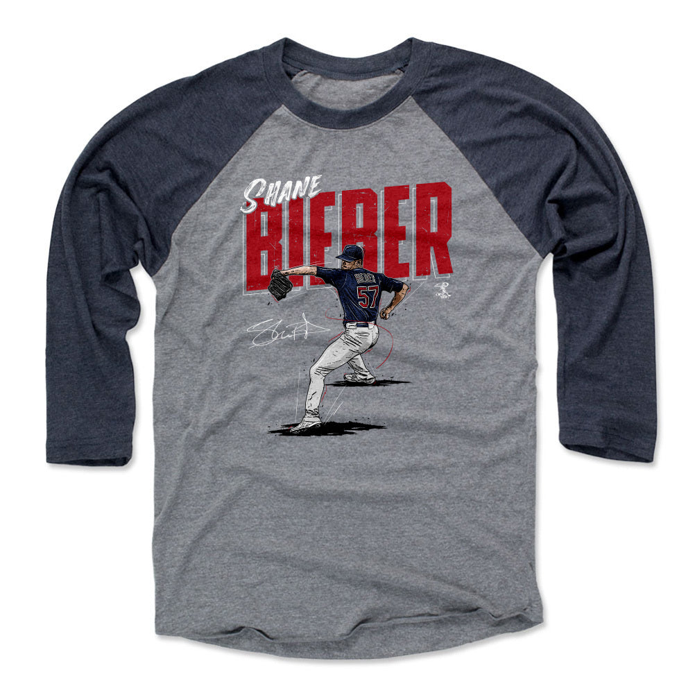 Shane Bieber Men&#39;s Baseball T-Shirt | 500 LEVEL