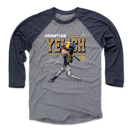 Christian Yelich Men's Baseball T-Shirt | 500 LEVEL