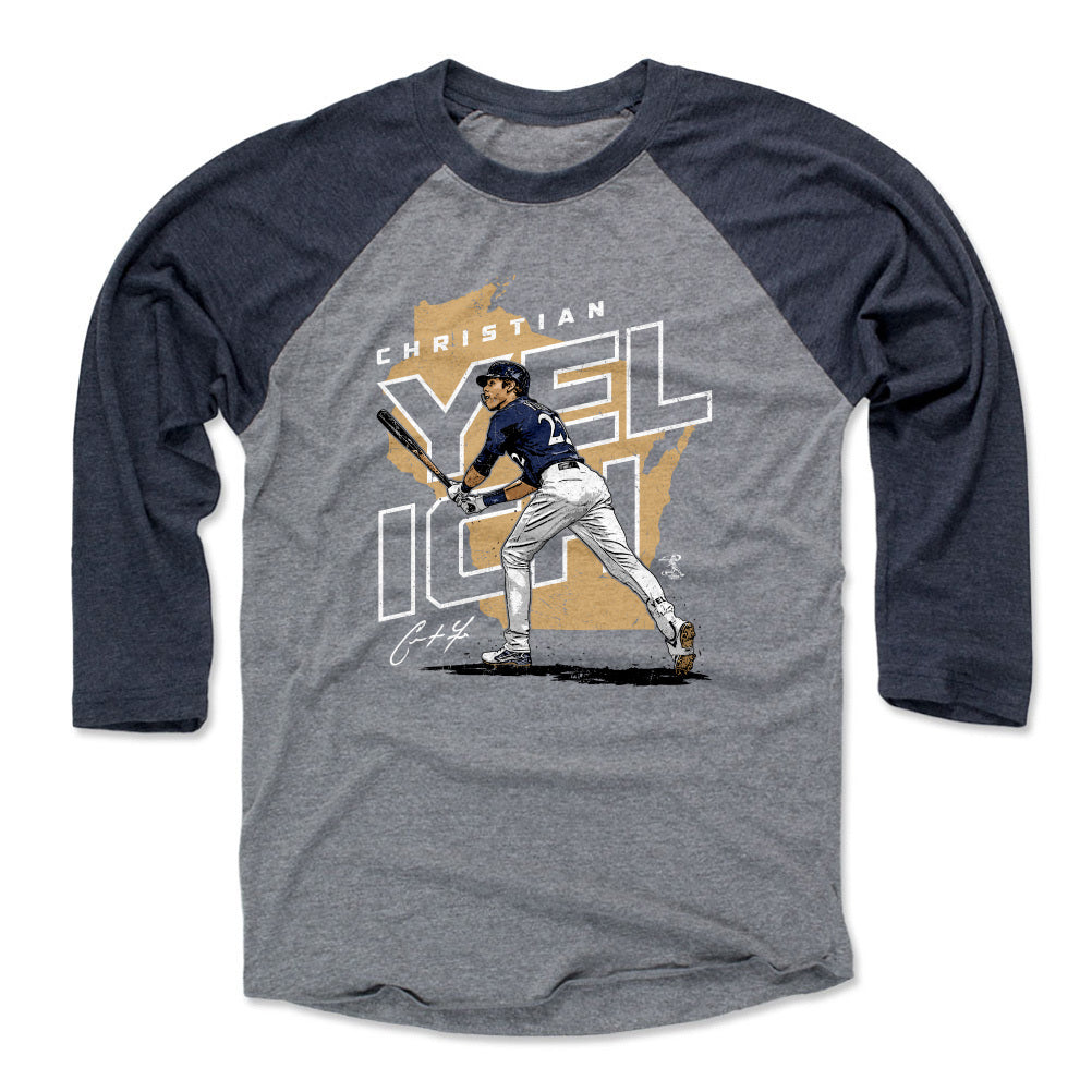 Christian Yelich Men's Baseball T-Shirt | 500 LEVEL