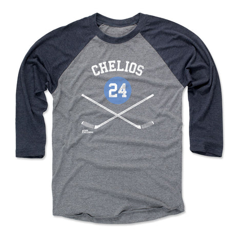 Chris Chelios Men's Baseball T-Shirt | 500 LEVEL