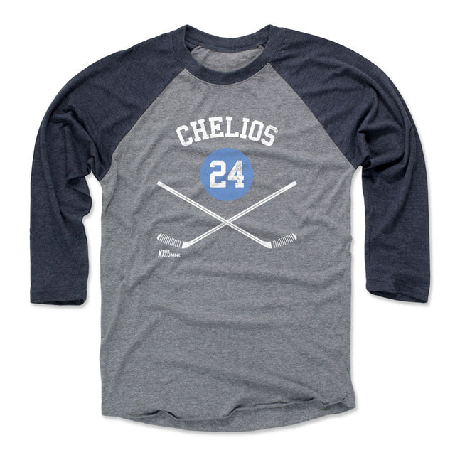 Chris Chelios Men's Baseball T-Shirt | 500 LEVEL