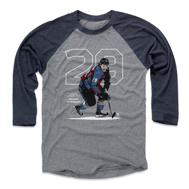 Nathan MacKinnon Men's Baseball T-Shirt | 500 LEVEL