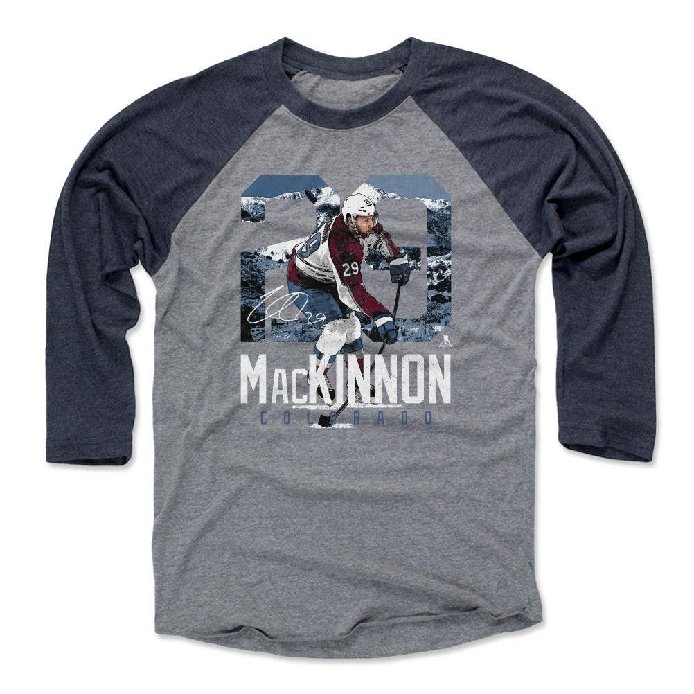 Nathan MacKinnon Men's Baseball T-Shirt | 500 LEVEL