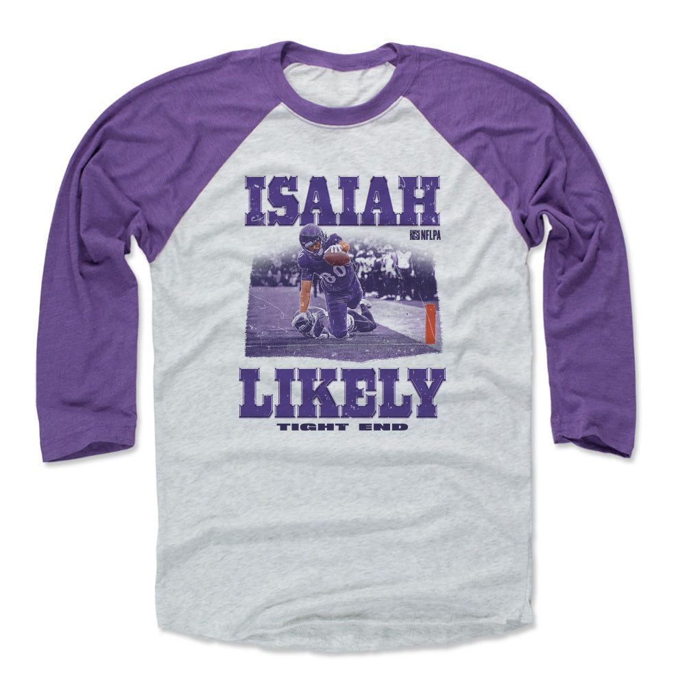 Isaiah Likely Men&#39;s Baseball T-Shirt | 500 LEVEL
