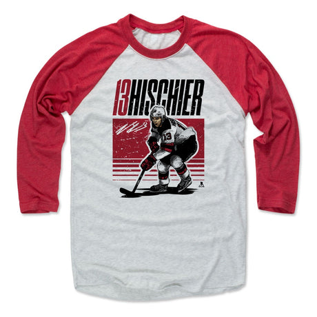 Nico Hischier Men's Baseball T-Shirt | 500 LEVEL
