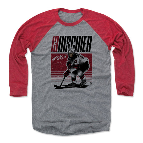 Nico Hischier Men's Baseball T-Shirt | 500 LEVEL