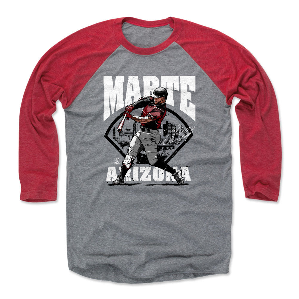 Atlanta Braves Eddie Rosario Men's Cotton T-Shirt - Heather Gray - Atlanta | 500 Level Major League Baseball Players Association (MLBPA)