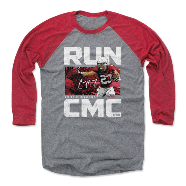 Christian McCaffrey Men's Baseball T-Shirt | 500 LEVEL