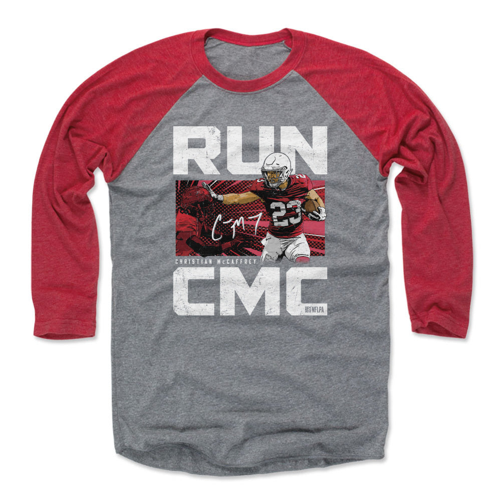 Christian McCaffrey Men&#39;s Baseball T-Shirt | 500 LEVEL