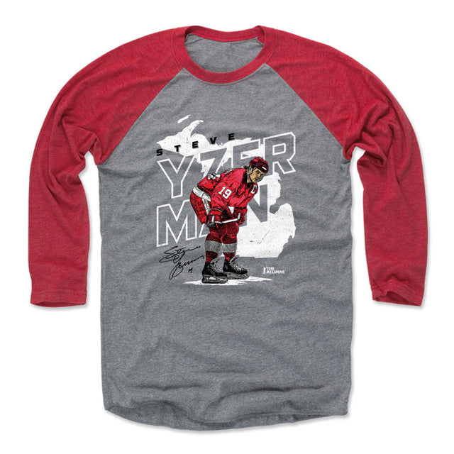 Steve Yzerman Men's Baseball T-Shirt | 500 LEVEL