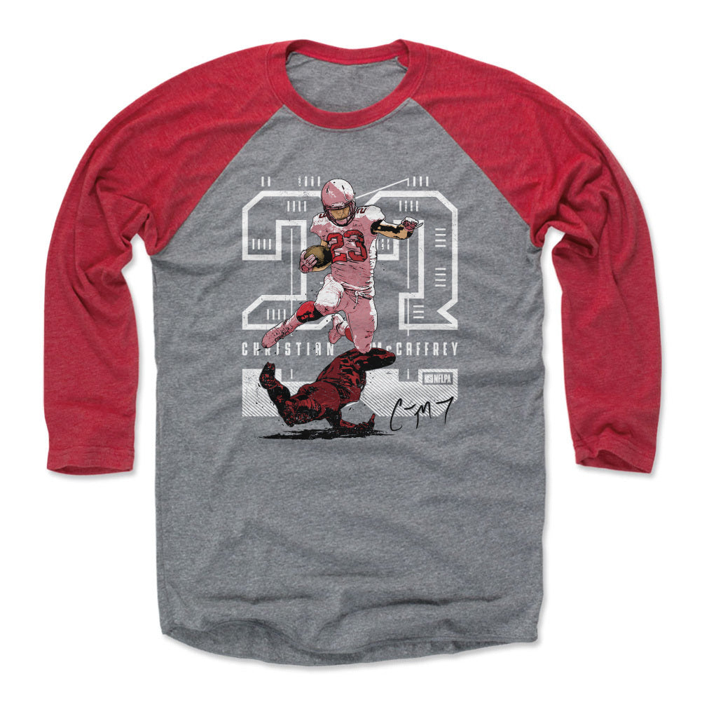 Christian McCaffrey Men's Baseball T-Shirt | 500 LEVEL