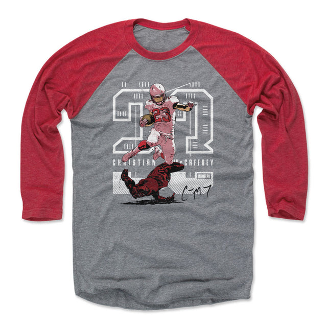 Christian McCaffrey Men's Baseball T-Shirt | 500 LEVEL