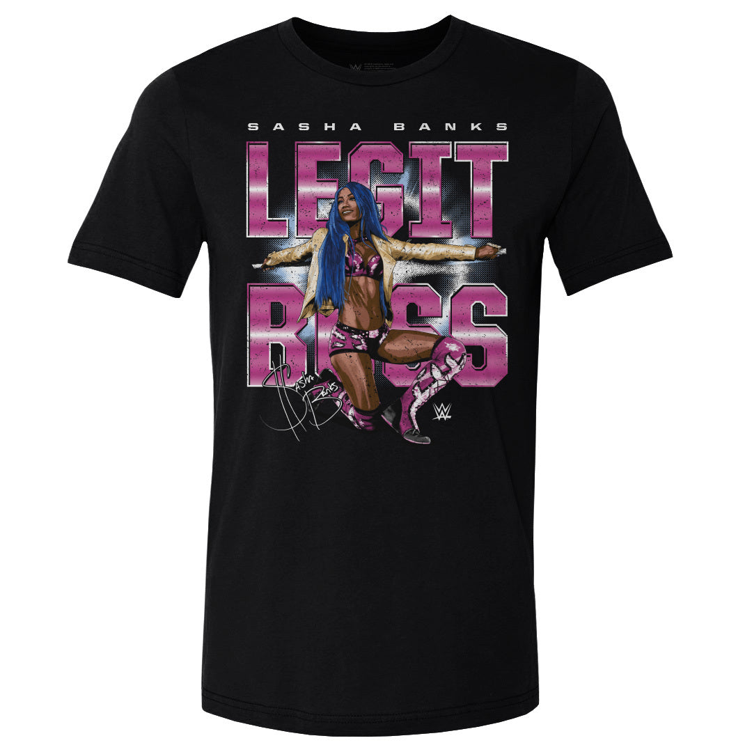 Sasha Banks Men&#39;s Cotton T-Shirt | 500 LEVEL