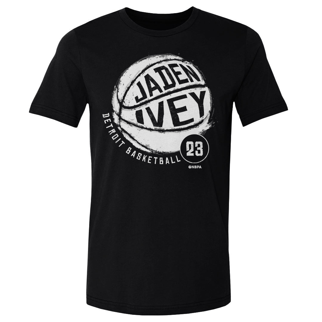 Jaden Ivey Men's Cotton T-Shirt - Heather Gray - Detroit | 500 Level