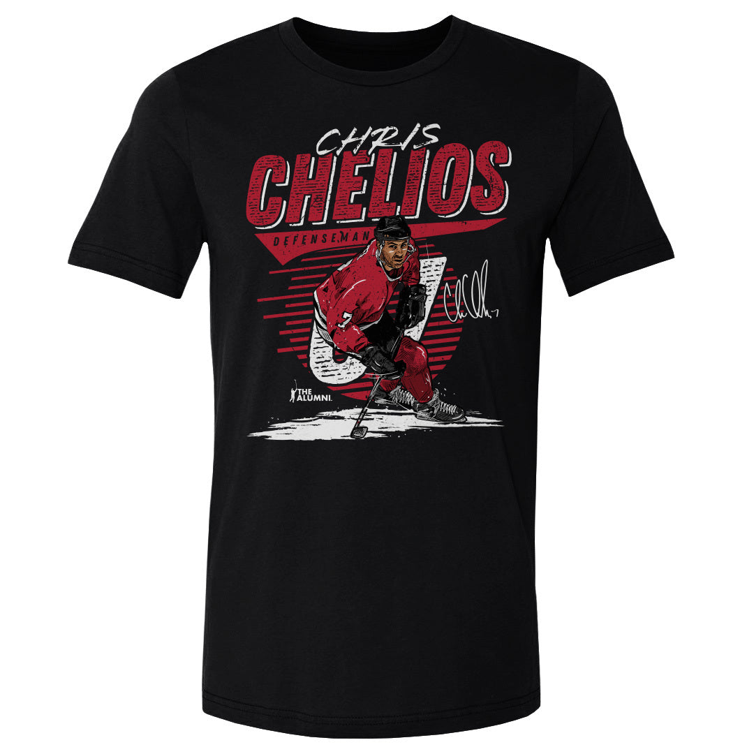 Chris Chelios Men&#39;s Cotton T-Shirt | 500 LEVEL