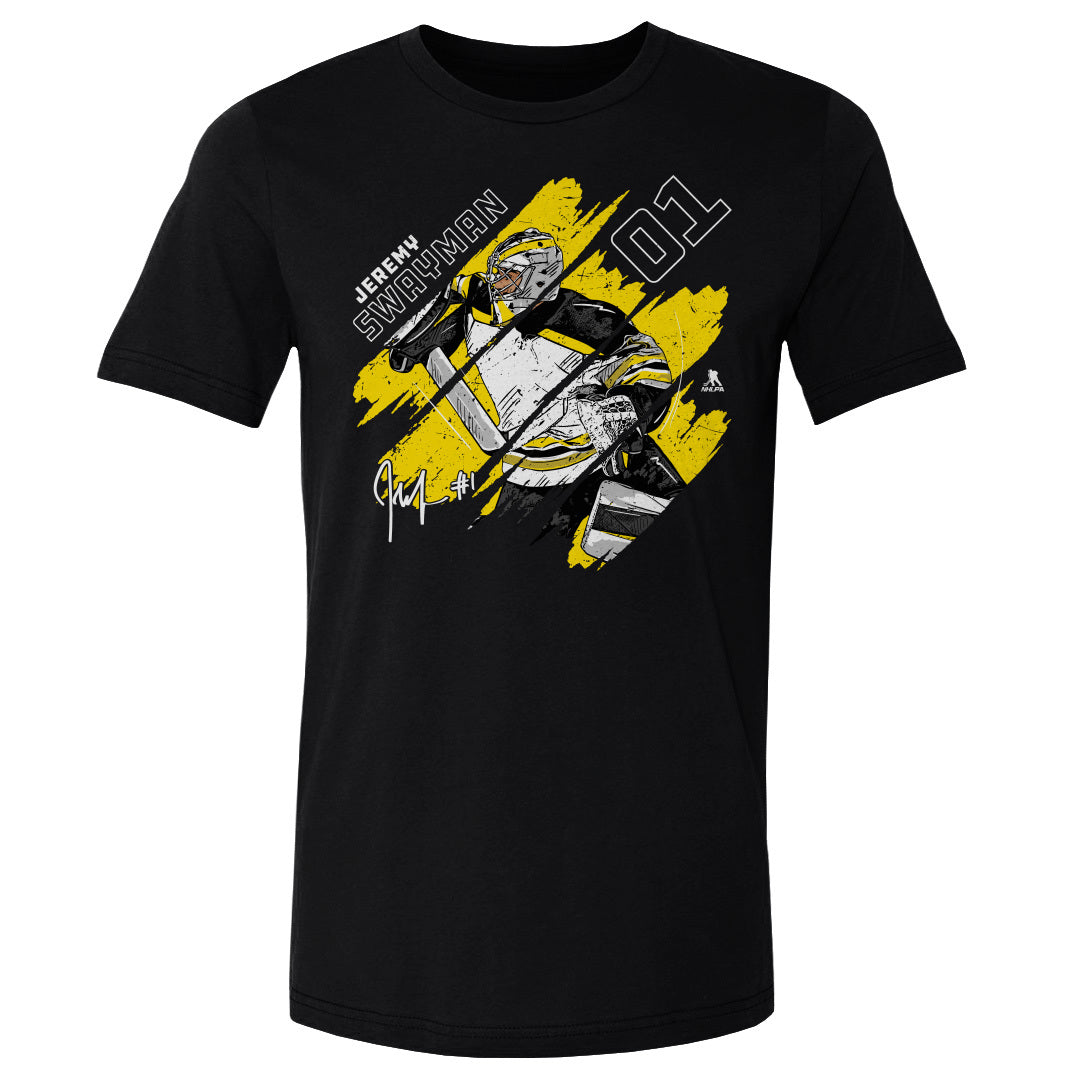 Jeremy Swayman Men&#39;s Cotton T-Shirt | 500 LEVEL