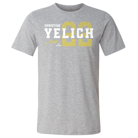 Christian Yelich Men's Cotton T-Shirt | 500 LEVEL