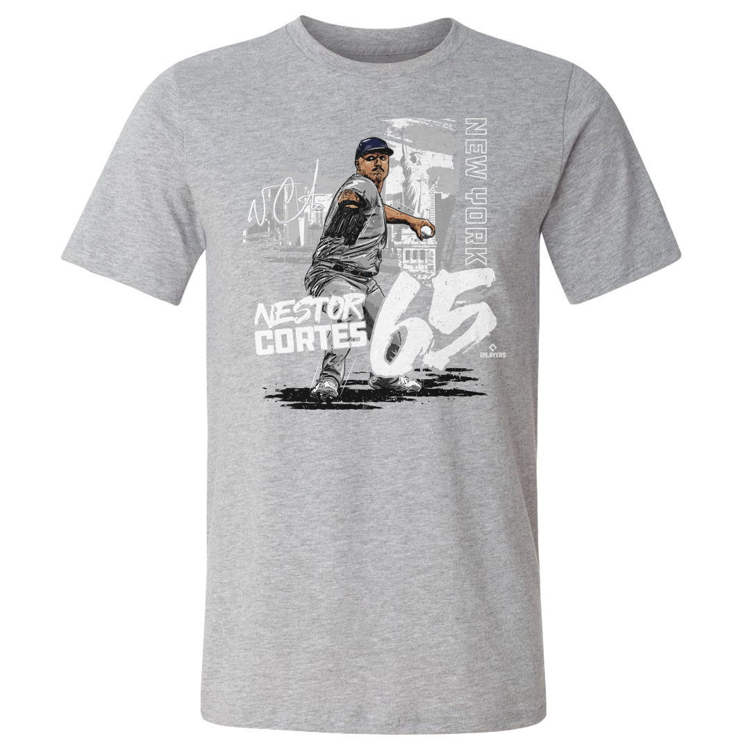 DJ LeMahieu Men's Cotton T-Shirt - Heather Gray - New York | 500 Level Major League Baseball Players Association (MLBPA)