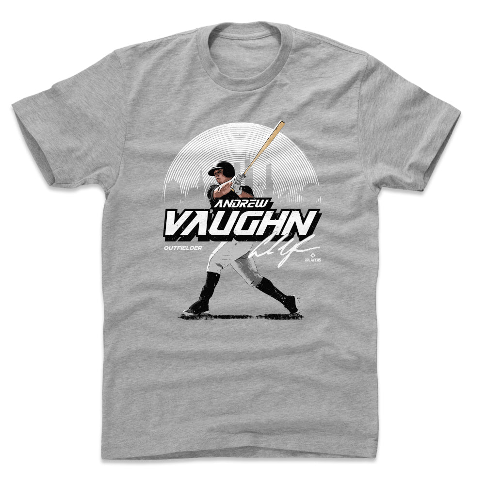 Chicago White Sox Andrew Vaughn Men's Cotton T-Shirt - Heather Gray - Chicago | 500 Level Major League Baseball Players Association (MLBPA)