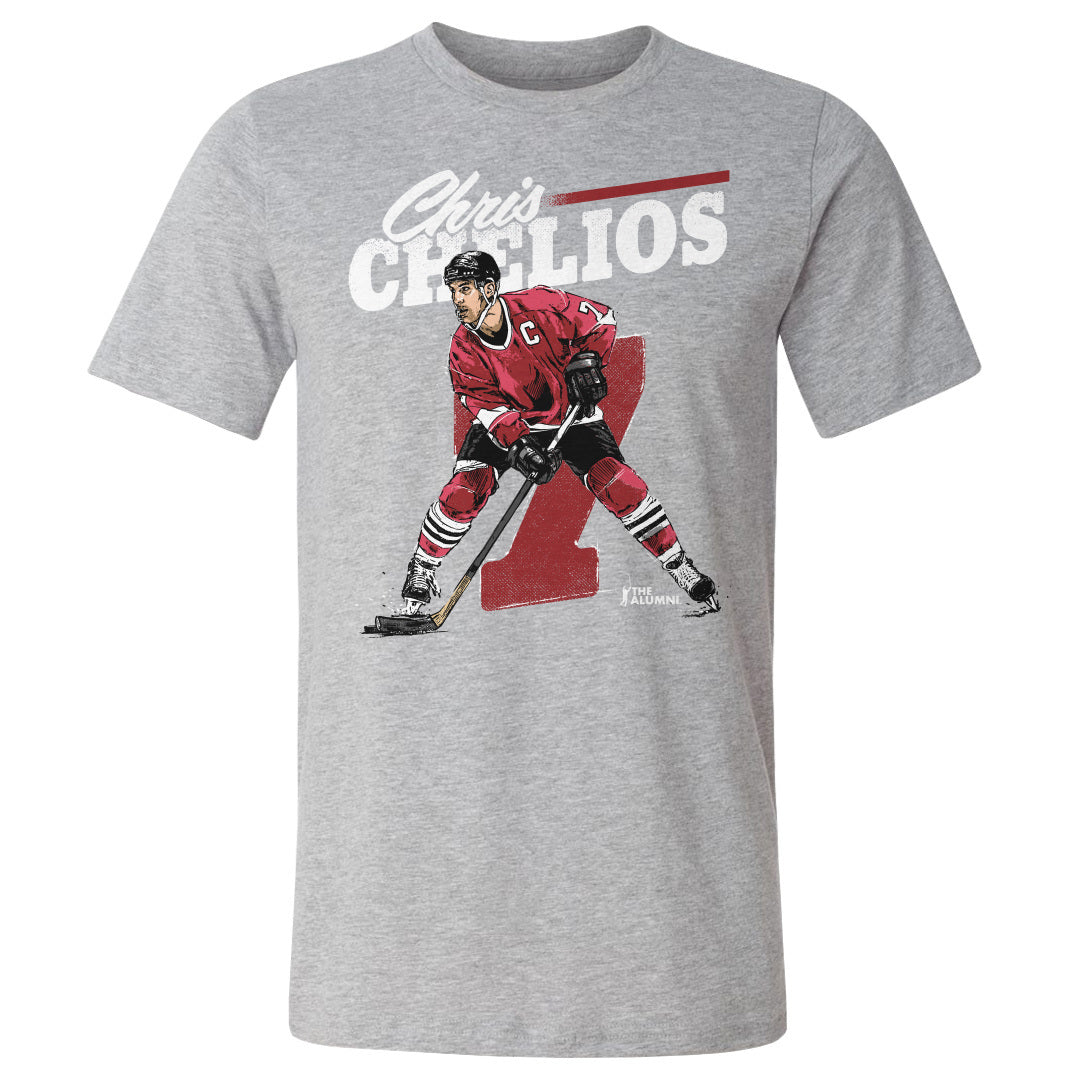 Chris Chelios Men&#39;s Cotton T-Shirt | 500 LEVEL