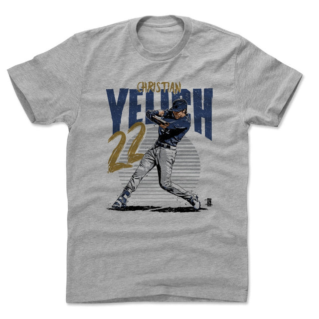 Christian Yelich Men's Cotton T-Shirt | 500 LEVEL