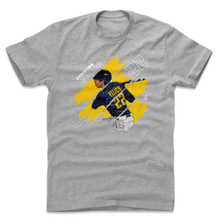 Christian Yelich Men's Cotton T-Shirt | 500 LEVEL