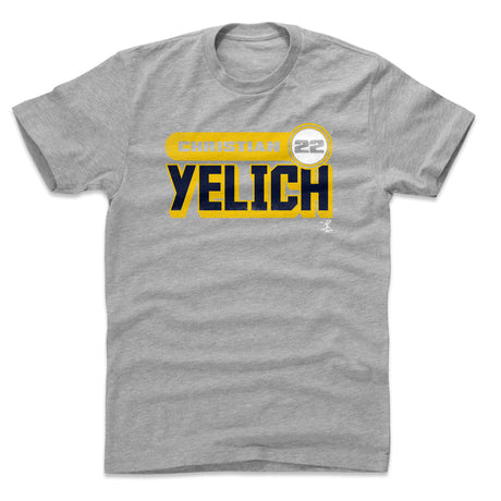 Christian Yelich Men's Cotton T-Shirt | 500 LEVEL