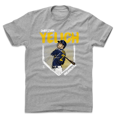 Christian Yelich Men's Cotton T-Shirt | 500 LEVEL