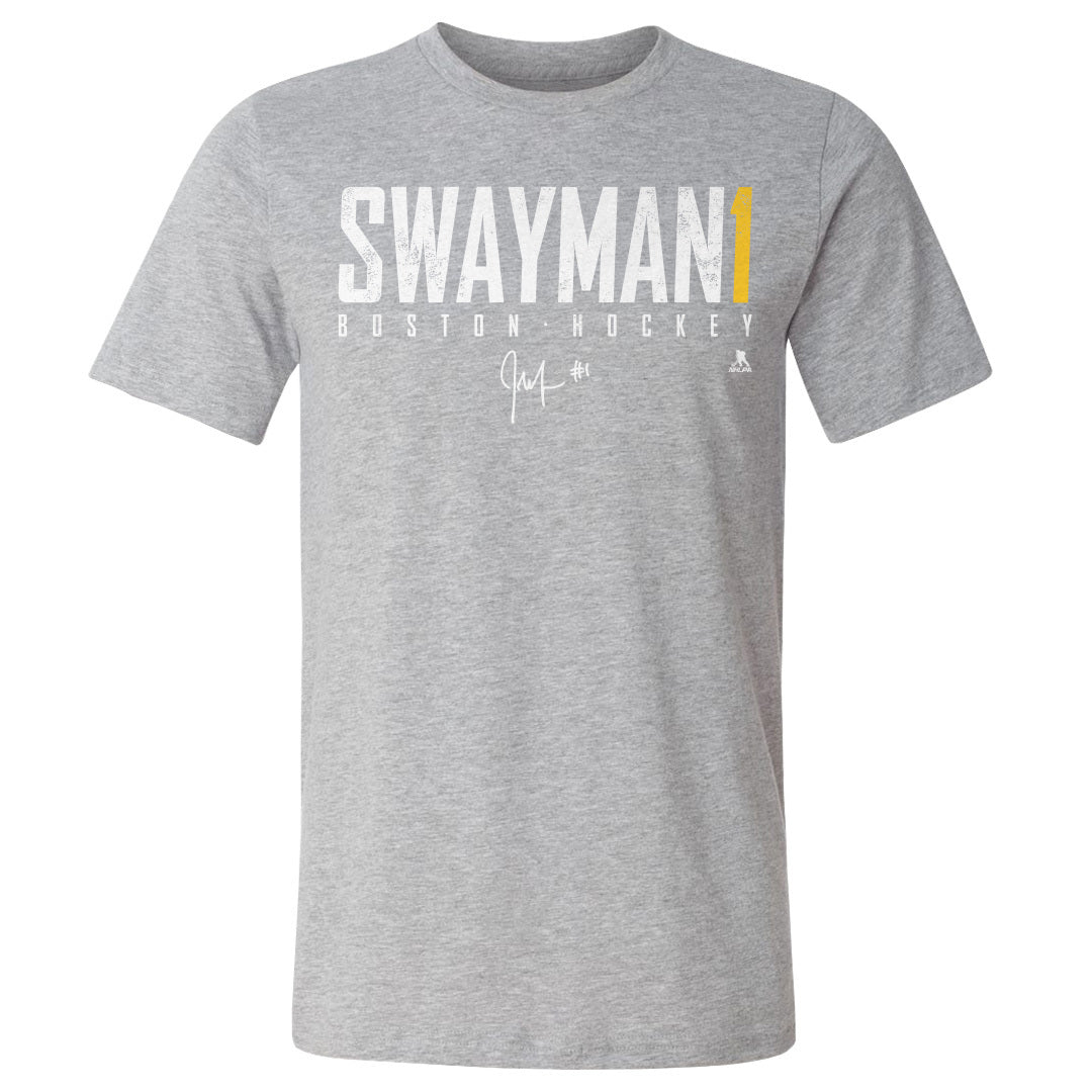 Jeremy Swayman Men's Cotton T-Shirt | 500 LEVEL