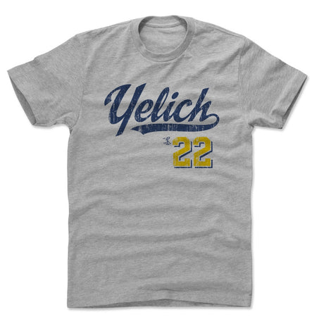 Christian Yelich Men's Cotton T-Shirt | 500 LEVEL