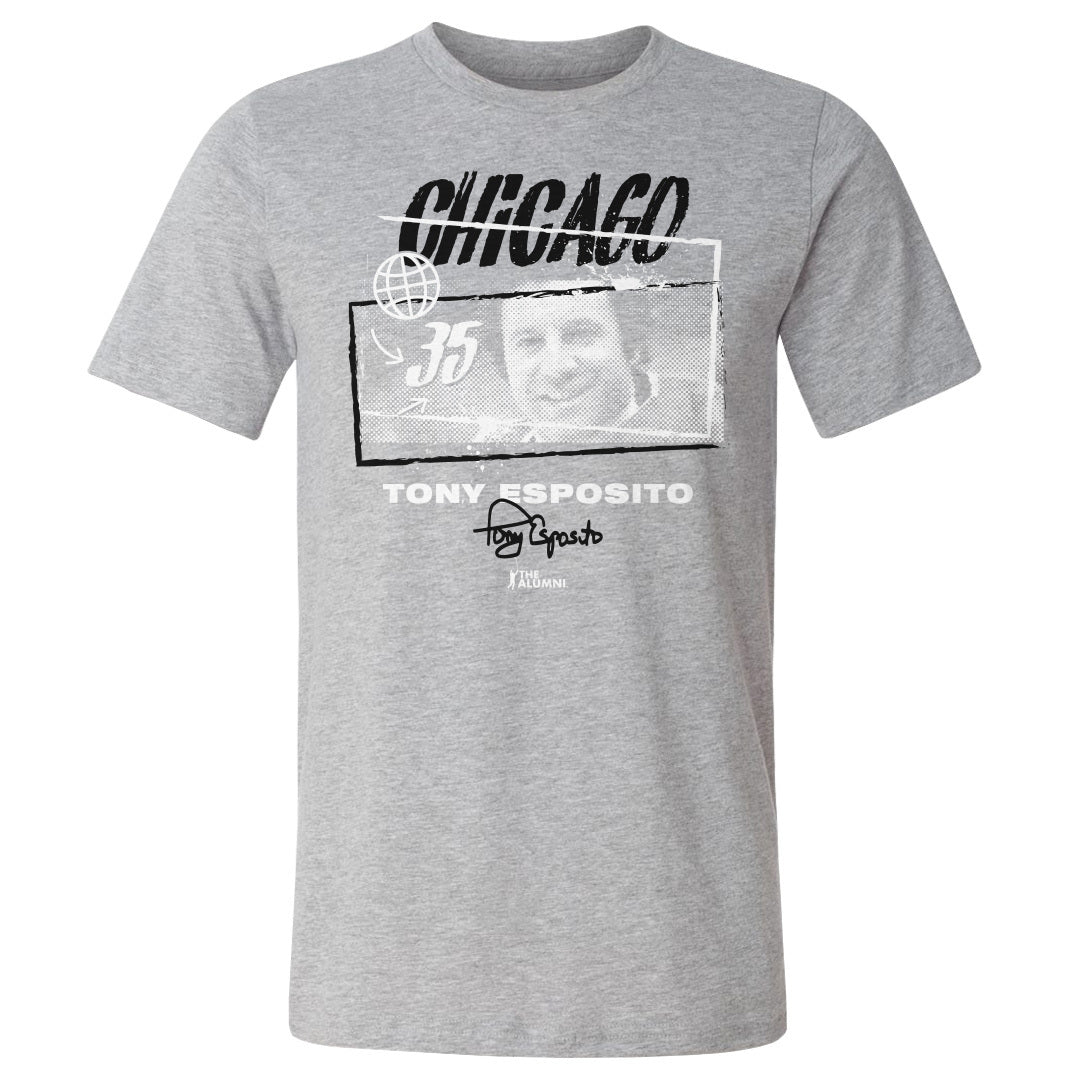 Tony Esposito Men's Premium T-Shirt - Tri Gray - Chicago | 500 Level