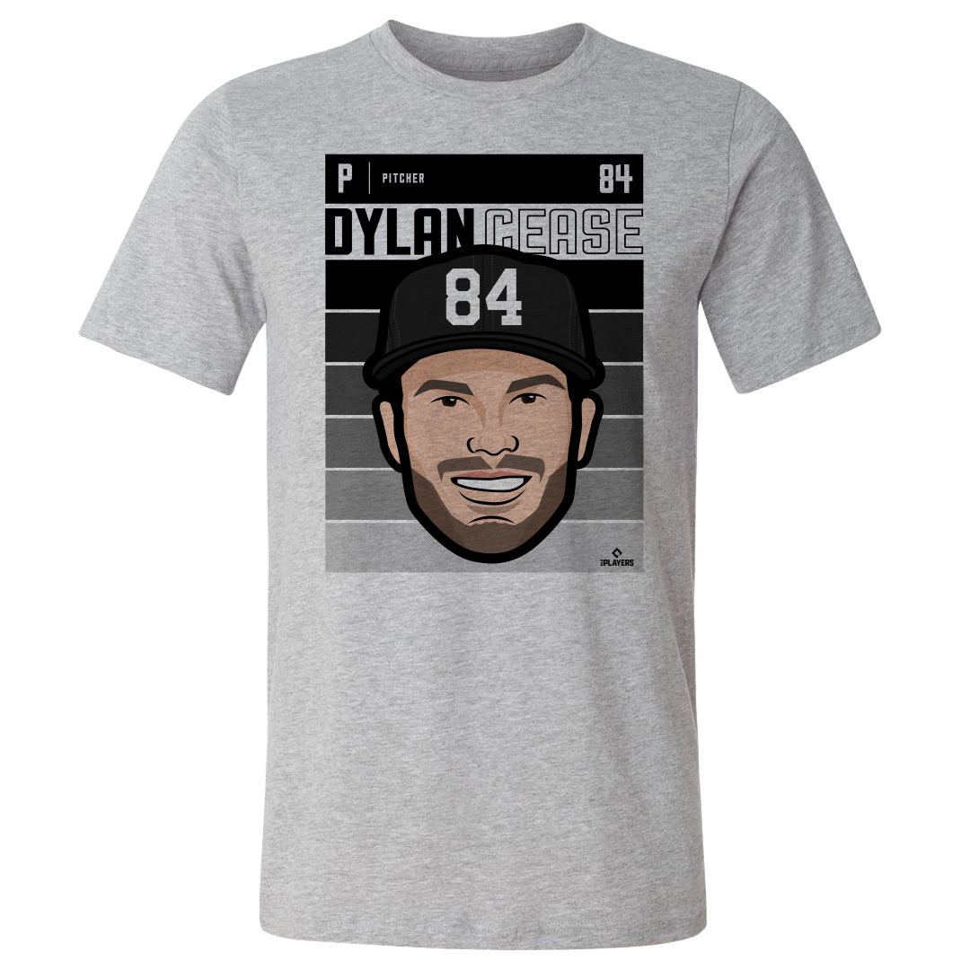 Chicago White Sox Dylan Cease Men's Cotton T-Shirt - Heather Gray - Chicago | 500 Level Major League Baseball Players Association (MLBPA)