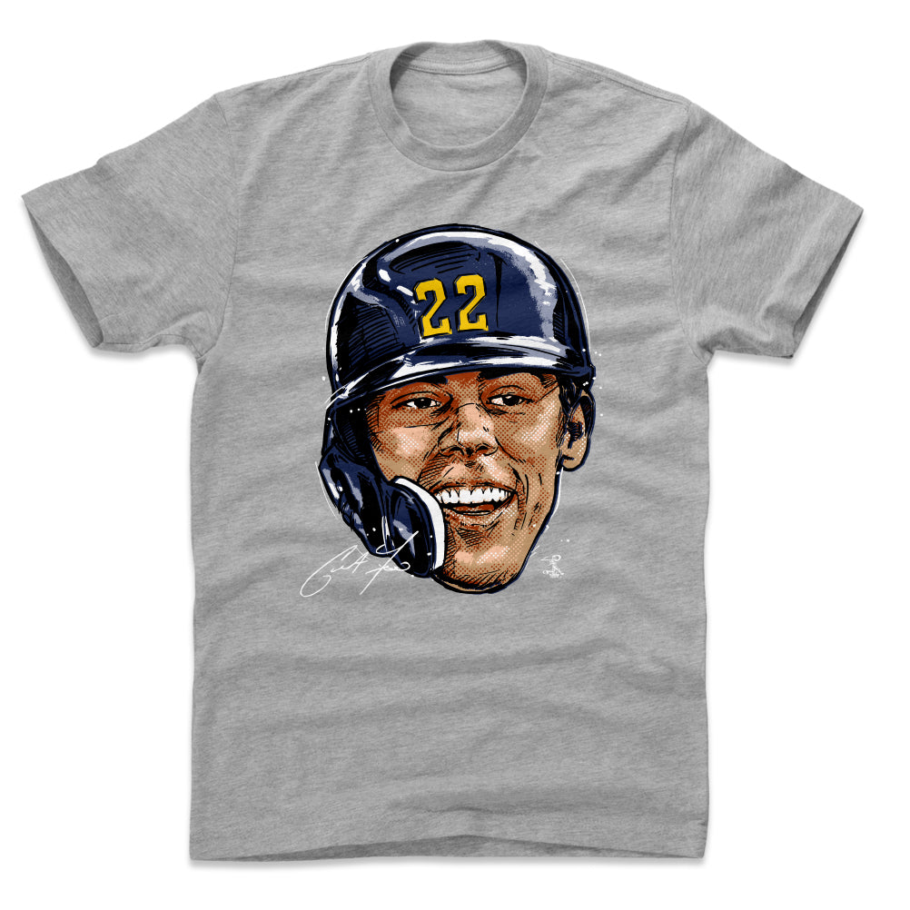 Christian Yelich Men's Cotton T-Shirt | 500 LEVEL