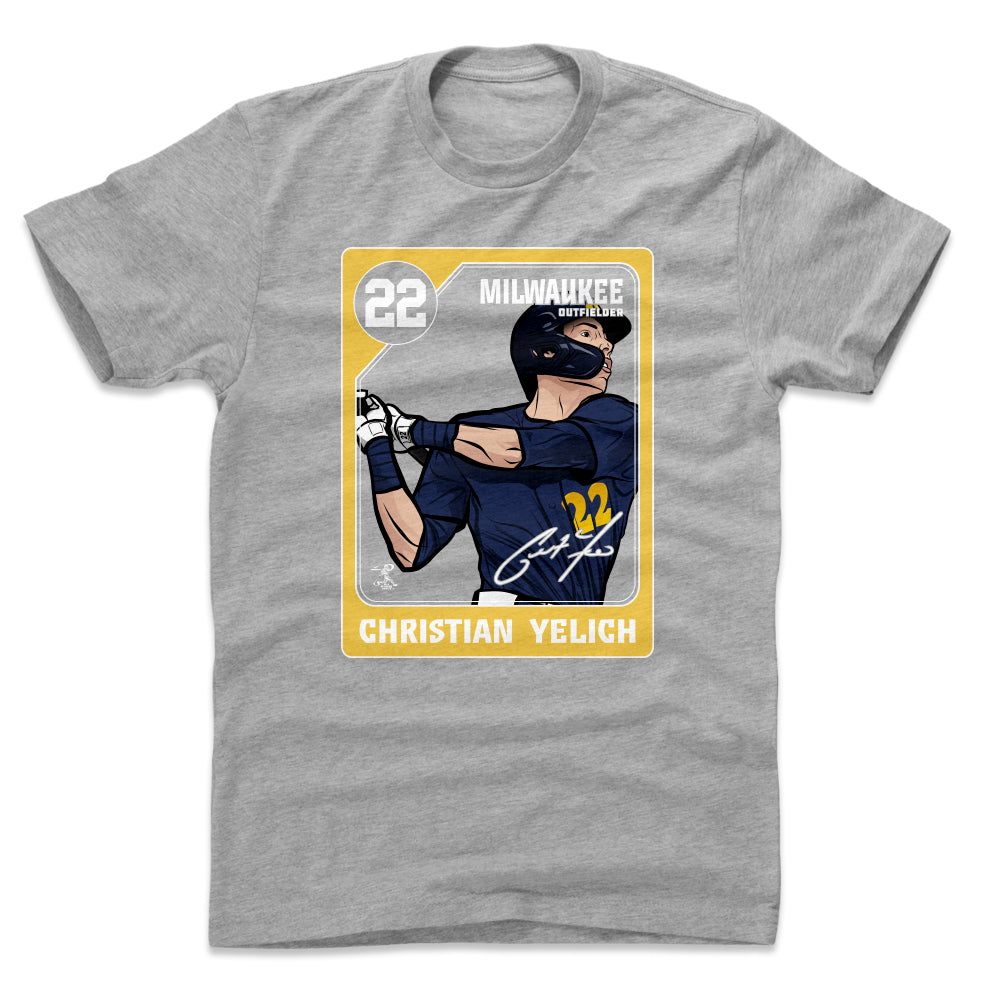 Christian Yelich Men's Cotton T-Shirt | 500 LEVEL