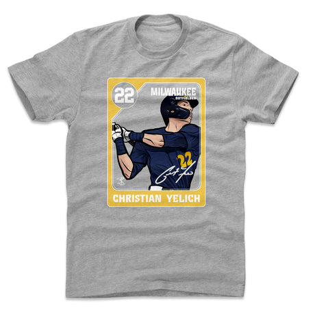 Christian Yelich Men's Cotton T-Shirt | 500 LEVEL