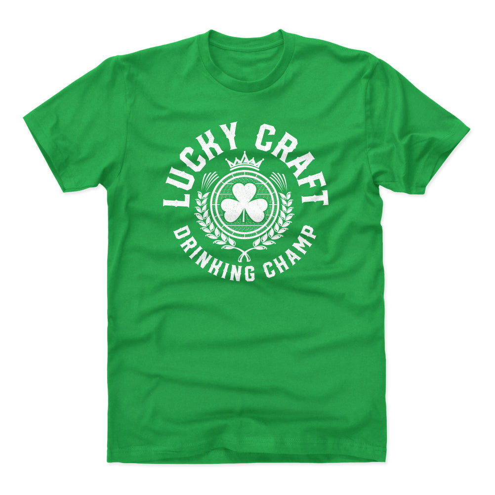 St. Patrick&#39;s Day 3 Leaf Clover Men&#39;s Cotton T-Shirt | 500 LEVEL