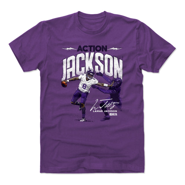 Lamar Jackson Men's Cotton T-Shirt | 500 LEVEL