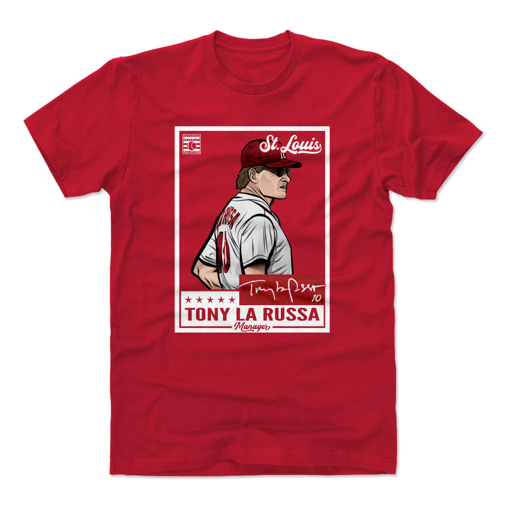 Tony La Russa Shirt, St. Louis Baseball Hall of Fame Men's Cotton T-Shirt