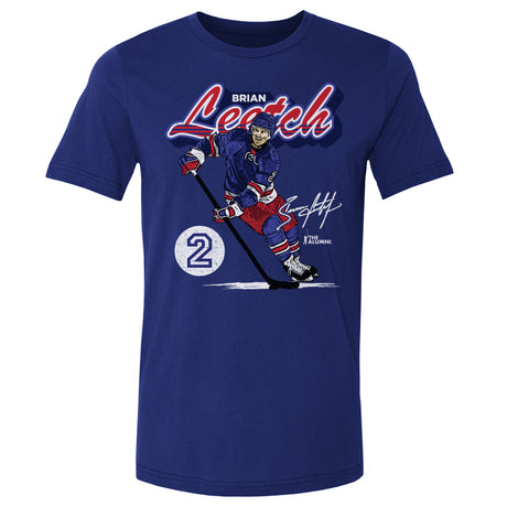 Brian Leetch Men's Cotton T-Shirt | 500 LEVEL