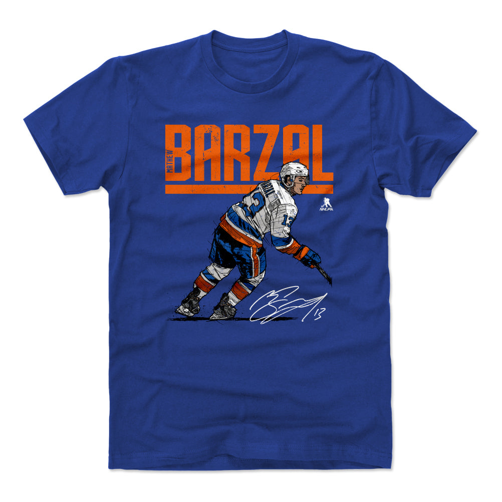 Mathew Barzal Shirt, New York Hockey Men's Cotton T-Shirt