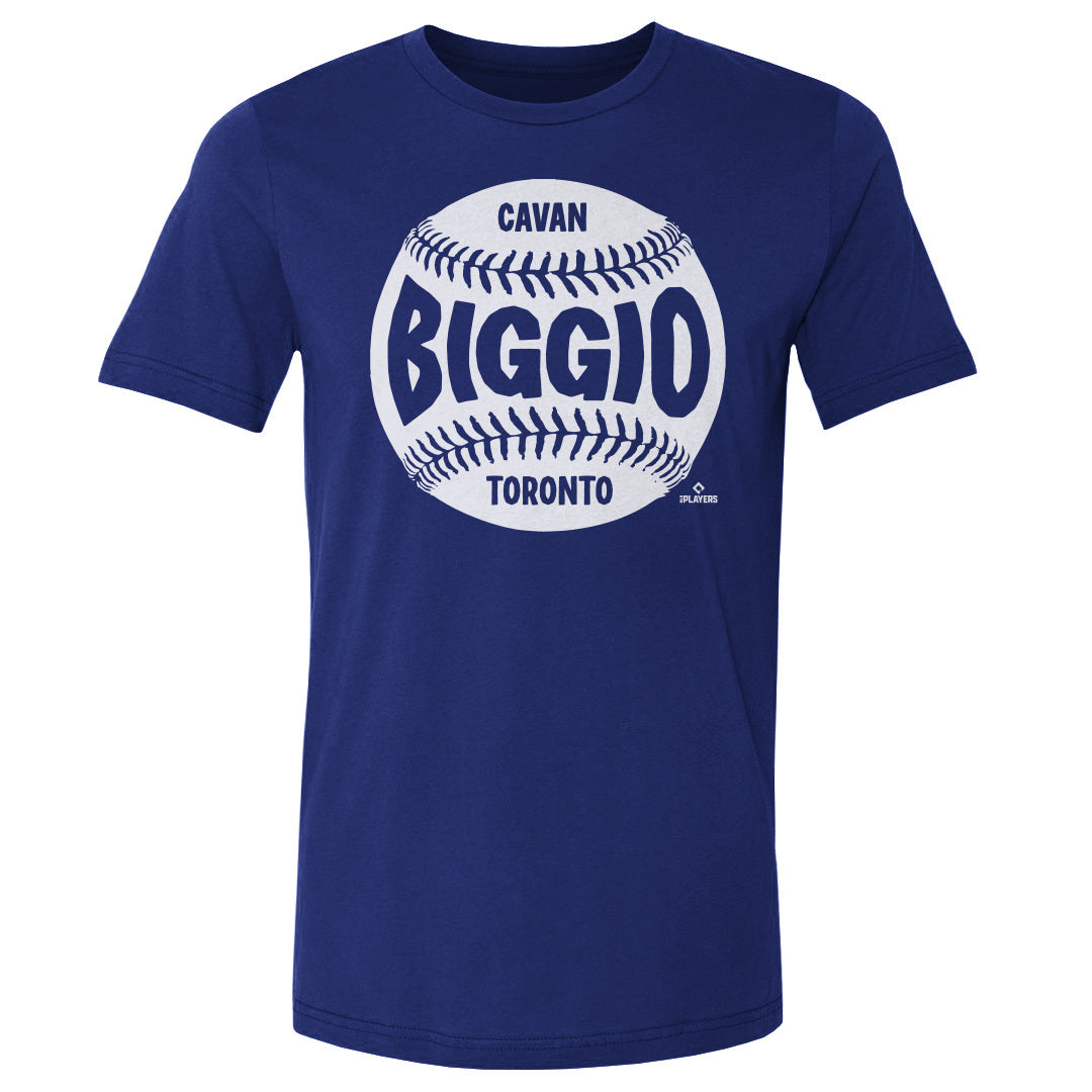 Cavan Biggio Men's Cotton T-Shirt - Royal Blue - Toronto | 500 Level Major League Baseball Players Association (MLBPA)